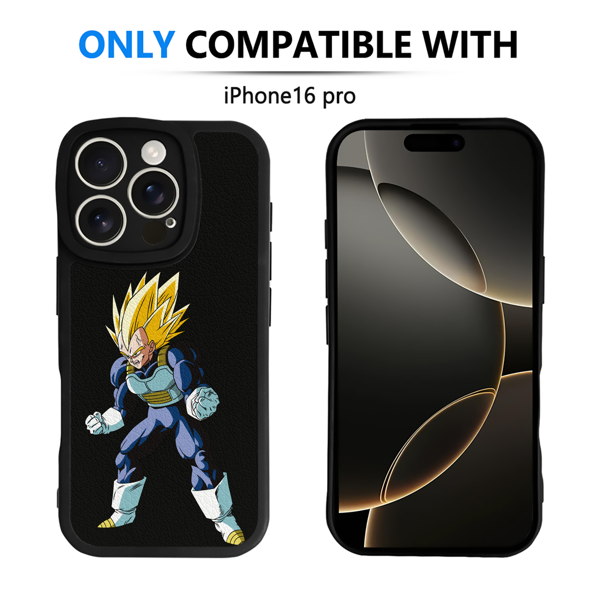 （画像用） ドラゴンボール ベジータ四世（Bejīta Yonsei）DRAGON BALL Vegeta IV 【iPhone 16シリーズ対応】シリコンスマホケース（レザー調） 材質：シリコン